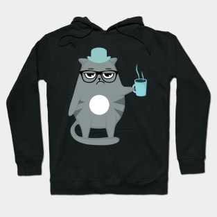 funny cat coffee Hoodie